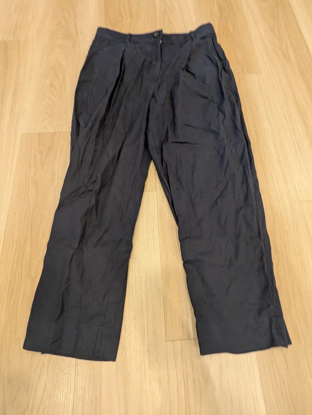 The Reset Deep Navy Blue Linen Blend Size M
